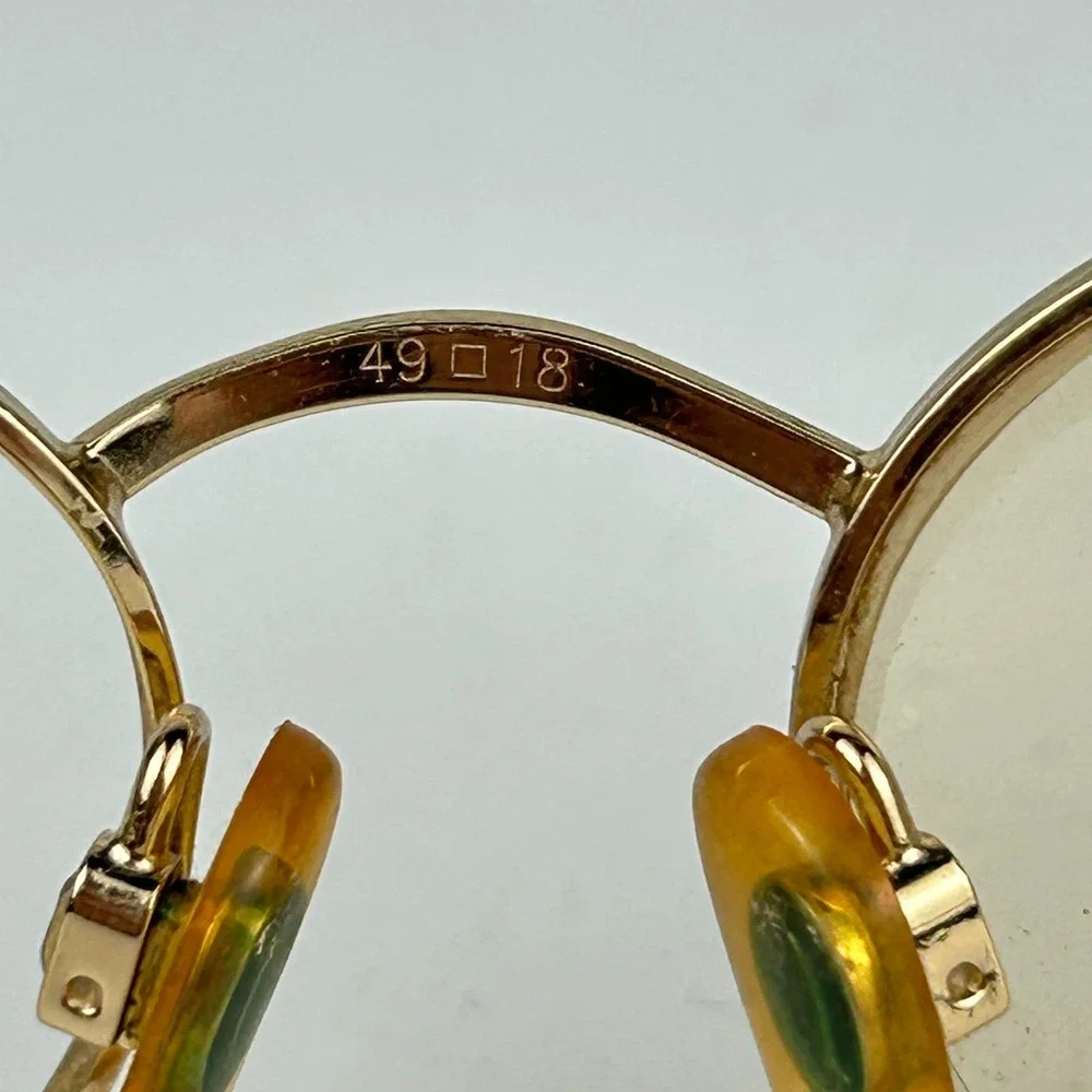 Anne Klein K1067 Women Eyeglasses‎ Frame Gold Tone Round Full Rim 49-18-135mm